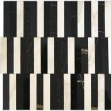 Mozaic pe plasa Sahara Noir Stripe 27.2x29 cm