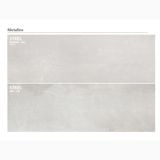 Gresie Metaline Steel Melt 60x120 cm – doua mostre gresie gri pe fundal alb
