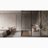 Gresie Monogram Symbol 60x120 cm Mat – dormitor cu baie deschisă (catalogul producătorului)