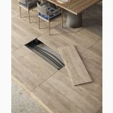 Gresie de Exterior AntiSlip Monteverde2 Beige 40x120x2 cm – ambient terasa, terasa placata cu gresie, masa exterior, dala ridicata, pe pardoseala