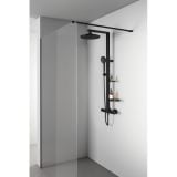 Coloana de dus Negru cu termostat Ideal Standard Ceratherm Alu+ – ambient baie, coloana dus negru montata pe perete, cabina sticla