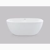 Cada Freestanding Rectangulara Natasha 170x84 cm – cada freestanding alba izolata pe fundal gri