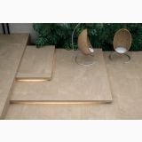 Gresie Nordic Stone Danimarca Mat 30x60 cm – ambient terasa, terasa exterioara cu trepte, plante si scaunele suspendate, pe pardoseala