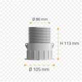 Prelungitor Pentru Suport Reglabil Gresie 2cm King P1 113 mm – schita tehnica, desen tehnic cu dimensiuni diametru si inaltime piesa