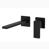 Robinet din Perete Paffoni Elle Negru mat 20 cm – baterie perete negru mat, doua piese, fundal alb