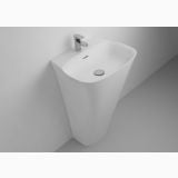 Lavoar Freestanding Paglia Cast Marble Finisaj Alb Lucios 52x45x85 cm