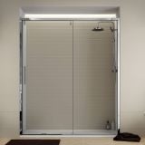 Paravan dus usa glisanta SoftClose 180x200cm grosime 8 mm anti-calcar – ambient baie, cabina dus cu usa glisanta sticla transparenta, pe perete
