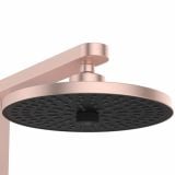 Coloana de dus Rose cu termostat Ideal Standard Ceratherm Alu+ – para de dus rotunda, finisaj auriu-roz, pe fundal alb