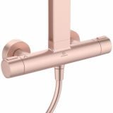 Coloana de dus Rose cu termostat Ideal Standard Ceratherm Alu+ – coloana dus rose gold cu termostat, fundal alb
