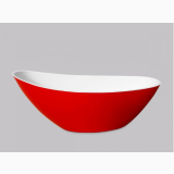 Cada Freestanding Reina Red 182x75,5 cm – cada freestanding rosie ovala pe fundal gri