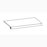 Treapta Blendart Grey 33x120cm – schita tehnica, desen liniar treapta cu muchie profilata