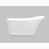 Cada Freestanding Ovala Roya 160x66 cm – cada freestanding alba ovala pe fundal gri