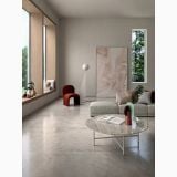 Gresie Atlantis Sand Mat 60x60 cm – ambient living, living modern cu pardoseala gresie gri, canapea si tablou