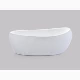 Cada Freestanding Ovala Sara 175x83 cm – cada ovala alba izolata pe fundal gri