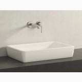 Baterie Lavoar Perete Grohe Essence Finisaj Crom Pipa 185mm – ambient baie, baterie perete crom peste lavoar alb suspendat