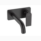Baterie Lavoar Perete Hansgrohe Vernis Shape Finisaj Negru Mat Pipa 205mm