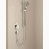 Baterie Cada Dus Hansgrohe Vernis Blend 2 iesiri Finisaj Crom – ambient baie, baterie dus crom cu para mobila montata pe perete