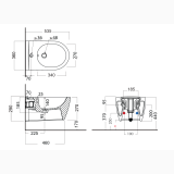 Set Amsterdam Bideu + WC Suspendat Sanimed Rimless - Imagine 7