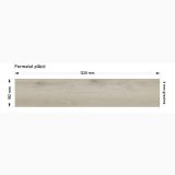 Parchet SPC Itiles MIELE OAK 1220 x 182 x 6 mm – schita tehnica, schema tehnica cu dimensiuni placa parchet 1220x182x6mm