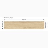 Parchet SPC Itiles STEJAR SIBERIAN 1220 x 182 x 6 mm – schita tehnica, schema tehnica cu dimensiuni placa parchet