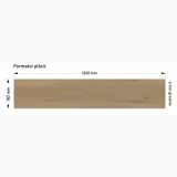 Parchet SPC Itiles GRIGIO CLASSICO 1220 x 182 x 6 mm – schita tehnica, schita tehnica cu dimensiuni placa parchet 1220x182x6mm