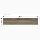 Parchet SPC Itiles NORDIC GRAY 1220 x 182 x 6 mm – schita tehnica, desen tehnic cu dimensiuni placa parchet