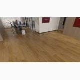 Parchet SPC Itiles CHALET OAK 1220 x 182 x 6 mm – ambient living, living cu masa dining scaune negre si parchet stejar, pe pardoseala