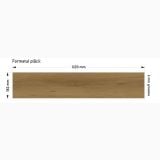 Parchet SPC Itiles CHALET OAK 1220 x 182 x 6 mm – schita tehnica, desen tehnic cu dimensiuni placa lemn