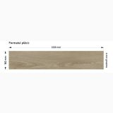 Parchet SPC Itiles RUSTIC BROWN 1220 x 182 x 6 mm – schita tehnica, desen tehnic cu dimensiuni placa parchet SPC