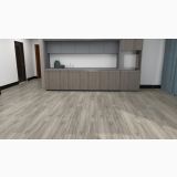 Parchet SPC Itiles NORDIC GRAY 1220 x 182 x 6 mm – ambient living, randare living cu mobilier suspendat si pardoseala gri