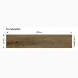 Parchet SPC Itiles IMPERIAL HERRINGBONE 610 x 128 x 6 mm – schita tehnica, desen tehnic cu dimensiuni placa lemn 610x128mm