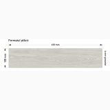 Parchet SPC Itiles ROYAL ROVERE HERRINGBONE 610 x 128 x 6 mm – schita tehnica, desen tehnic cu dimensiuni placa lemn