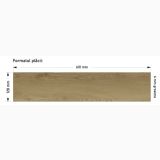 Parchet SPC Itiles VINTAGE OAK HERRINGBONE 610 x 128 x 6 mm – schita tehnica, desen tehnic cu dimensiuni placa 610x128x6 mm