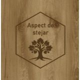 Parchet SPC Itiles SILVER ASH HERRINGBONE 610 x 128 x 6 mm – logo hexagonal cu copac, textura lemn, aspect stejar