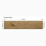 Parchet SPC Itiles SILVER ASH HERRINGBONE 610 x 128 x 6 mm – schita tehnica, desen tehnic cu dimensiuni placa lemn
