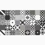 Gresie Portelanata Exclusive Ceramica Black and White Mix 20.5x20.5 cm