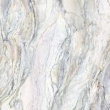 Gresie ABK Nuance Quarzite Fusion lucios 3D 120x120 cm – model marmura cu vinisoare gri si aurii