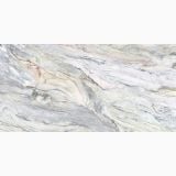Gresie ABK Nuance Quarzite Fusion lucios 3D 60x120 cm – placa marmorata gri bej cu vinisoare aurii