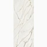 Gresie ABK Calacatta Michelangelo Mat 120x280 cm – placa marmura alba cu vinisoare aurii si gri