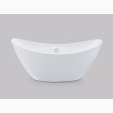 Cada Freestanding Ovala Serena 175x77 cm – cada ovala alba izolata pe fundal gri