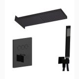 Set Dus Incastrat Mixer+Canula+Flexibil+Cap Dus Paffoni Negru