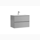 Mobilier Baie Suspendat Shona Cu 2 Sertare Galet Mat 80x46x56.5 cm