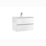 Mobilier Baie Suspendat Shona Cu 2 Sertare Alb Mat 80x46x56.5 cm