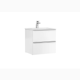 Mobilier Baie Suspendat Shona Cu 2 Sertare Alb Mat 60x46x56.5 cm