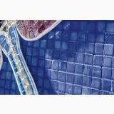 Mozaic Natural Sicis Blue Angel 30x30 cm – detaliu, detaliu mozaic albastru cu motiv decorativ irizat