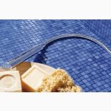 Mozaic Natural Sicis Blue Angel 30x30 cm – detaliu, mozaic albastru curbat cu sapun si burete natural