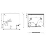 Oglinda Led Gilli 70x80 cm – schita tehnica, desen tehnic cu dimensiuni si schema cablaj interior