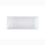 Cada Freestanding Compozit Rectangulara Spring 170x72 cm – cada alba izolata pe fundal alb, vedere de sus