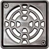Set Sifon Scurgere Pardoseala/Dus Schluter Kerdi Drain – capac metalic rotund cu design geometric pe fundal alb