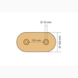 Guler Elastic Impermeabilizant Pentru Tevi Schluter KMV 15 D – schita tehnica, desen tehnic cu dimensiuni si diametre gaurit